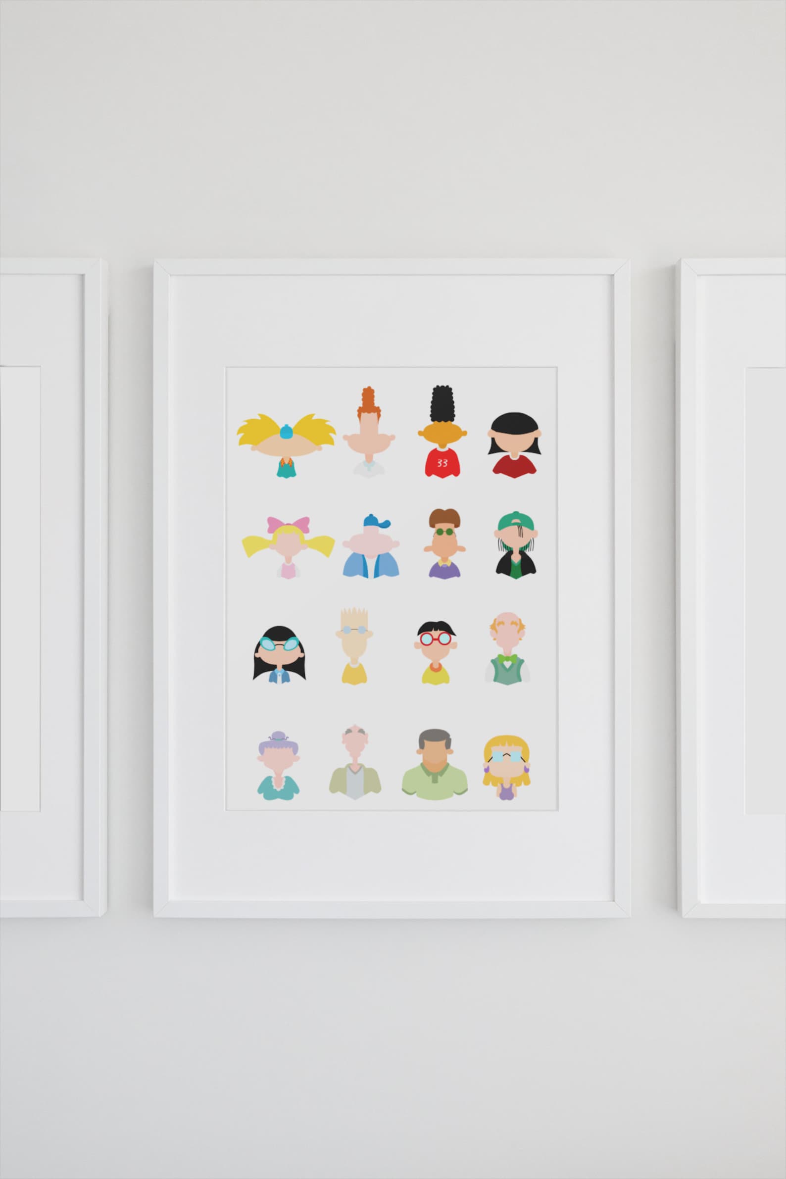 HEY ARNOLD Hey Arnold Character Minimalist Print Portrait - Etsy