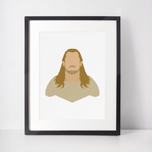 QUI-GON JINN | Minimalist Print | Portrait | Poster | Printable Wall Art | Illustration | Star Wars | Phantom Menace