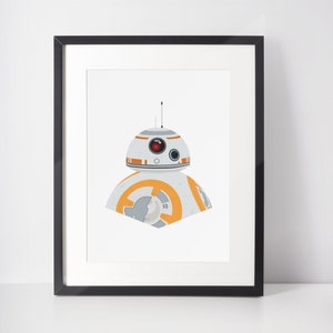 BB-8 | Minimalist Print | Portrait | Poster | Printable Wall Art | Illustration | Star Wars | The Force Awakens