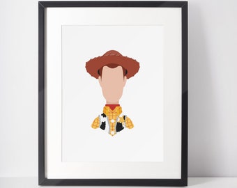 WOODY | Minimalist Print | Portrait | Poster | Printable Wall Art | Illustration | Toy Story