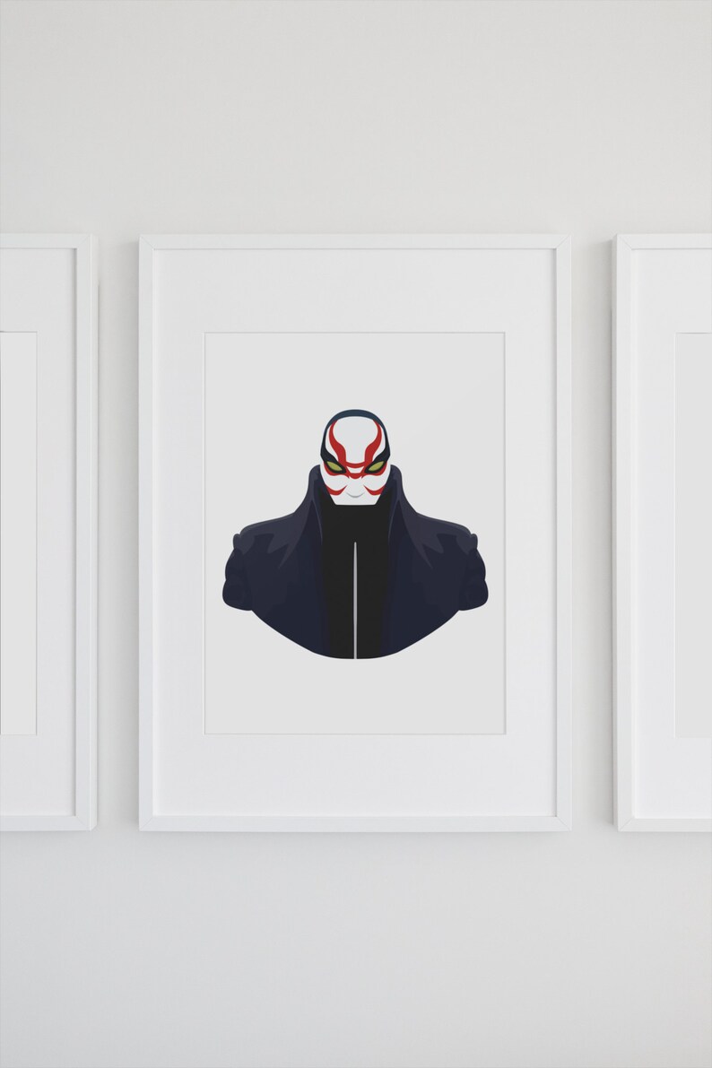 YOKAI Villains Minimalist Print Portrait Poster - Etsy