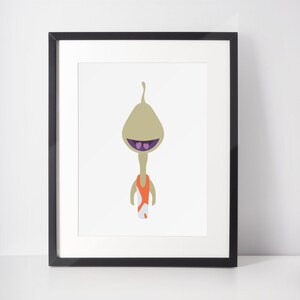 WENDY PLEAKLEY | Minimalistischer Druck | Porträt | Poster | Druckbare Wandkunst | Illustration | Lilo & Stitch | Hawaii Muster