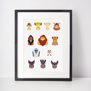 KÖNIG DER LÖWEN ABGUSS | Afrika Minimalistischer Druck | Porträt | Poster | Druckbare Wandkunst | Illustration | Hakuna Matata