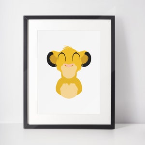 SEIDEN | Afrika Minimalistischer Druck | Porträt | Poster | Druckbare Wandkunst | Illustration | Hakuna Matata | Der König der Löwen