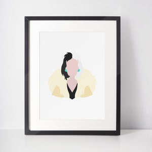 May include: A black and white illustration of Cruella de Vil from the Disney film 101 Dalmatians. She is wearing a black dress and a yellow fur coat.