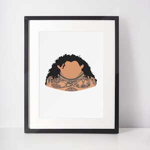 MAUI | Minimalist Print | Portrait | Poster | Printable Wall Art | Illustration | Moana