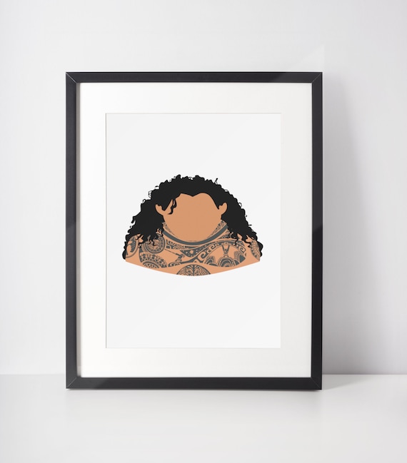 MAUI Minimalist Print Portrait Poster Printable Wall | Etsy