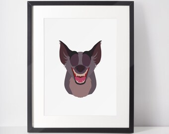 BANZAI | Africa Minimalist Print | Portrait | Poster | Printable Wall Art | Illustration | Hakuna Matata | The Lion King