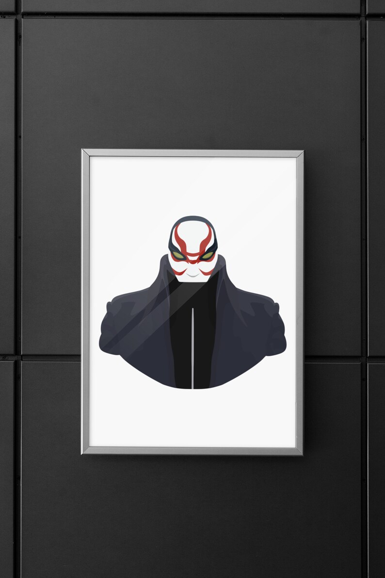 YOKAI Villains Minimalist Print Portrait Poster - Etsy