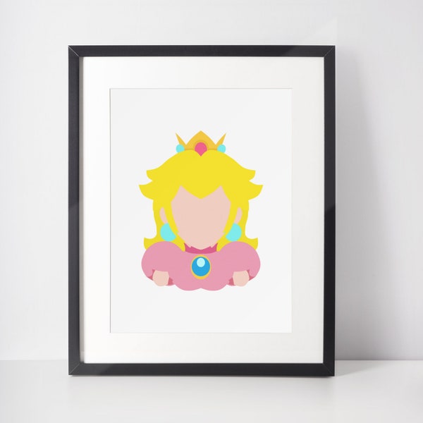 MELOCOTÓN / Impresión digital de retrato / Ilustración / Arte mural / Arte de fan / Regalo para él / Regalo / Decoración sencilla / Juegos