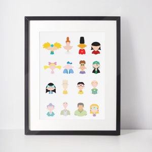 HEY ARNOLD! | Hey Arnold Charakter minimalistischer Druck | Porträt | Poster | Druckbare Wandkunst | Illustration | Nickelodeon