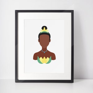 TIANA | Minimalist Print | Portrait | Poster | Printable Wall Art | Illustration
