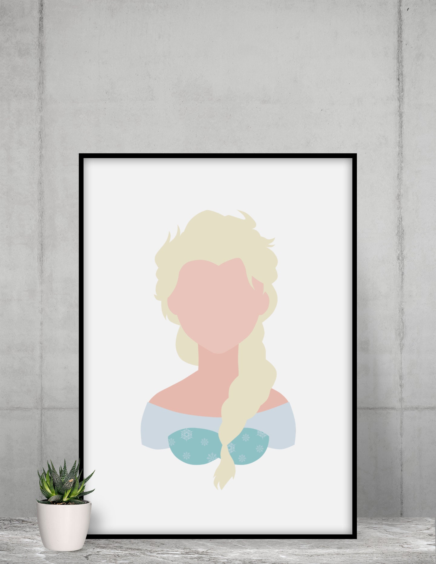 ELSA | Minimalist Print | Portrait | Poster | Printable Wall Art ...