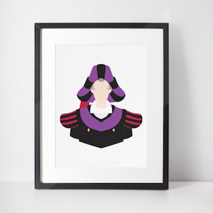 LORD FROLLO | Villain Minimalist Print | Portrait | Poster | Printable Wall Art | Illustration | The Hunchback of Notre-Dame