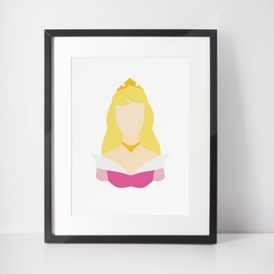 AURORA | Minimalistischer Druck | Porträt | Poster | Druckbare Wandkunst | Illustration | Dornröschen
