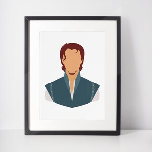 FLYNN RIDER | Held minimalistischer Druck | Porträt | Poster | Druckbare Wandkunst | Illustration | Verheddert