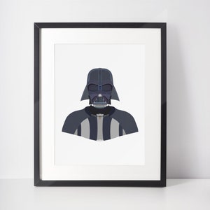 DARTH VADER | Minimalist Print | Portrait | Poster | Printable Wall Art | Illustration | Star Wars | A New Hope
