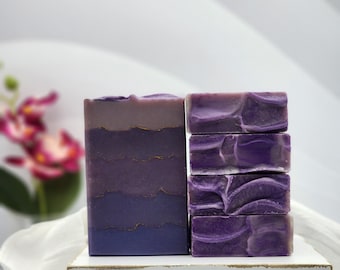 Premium handwerkliche Lavendelseife, handgemachte natürliche Ziegenmilchseife, Kaolin Tonerde, feuchtigkeitsspendende Seife, Geschenk für sie, Geschenk für ihn