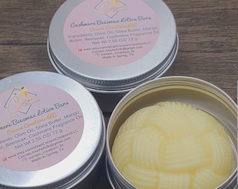 Cashmere Fragrance Lotion bar, All natural beeswax and Shea butter Lotion bar, Natural , Solid lotion bars, Moisturizer Bars