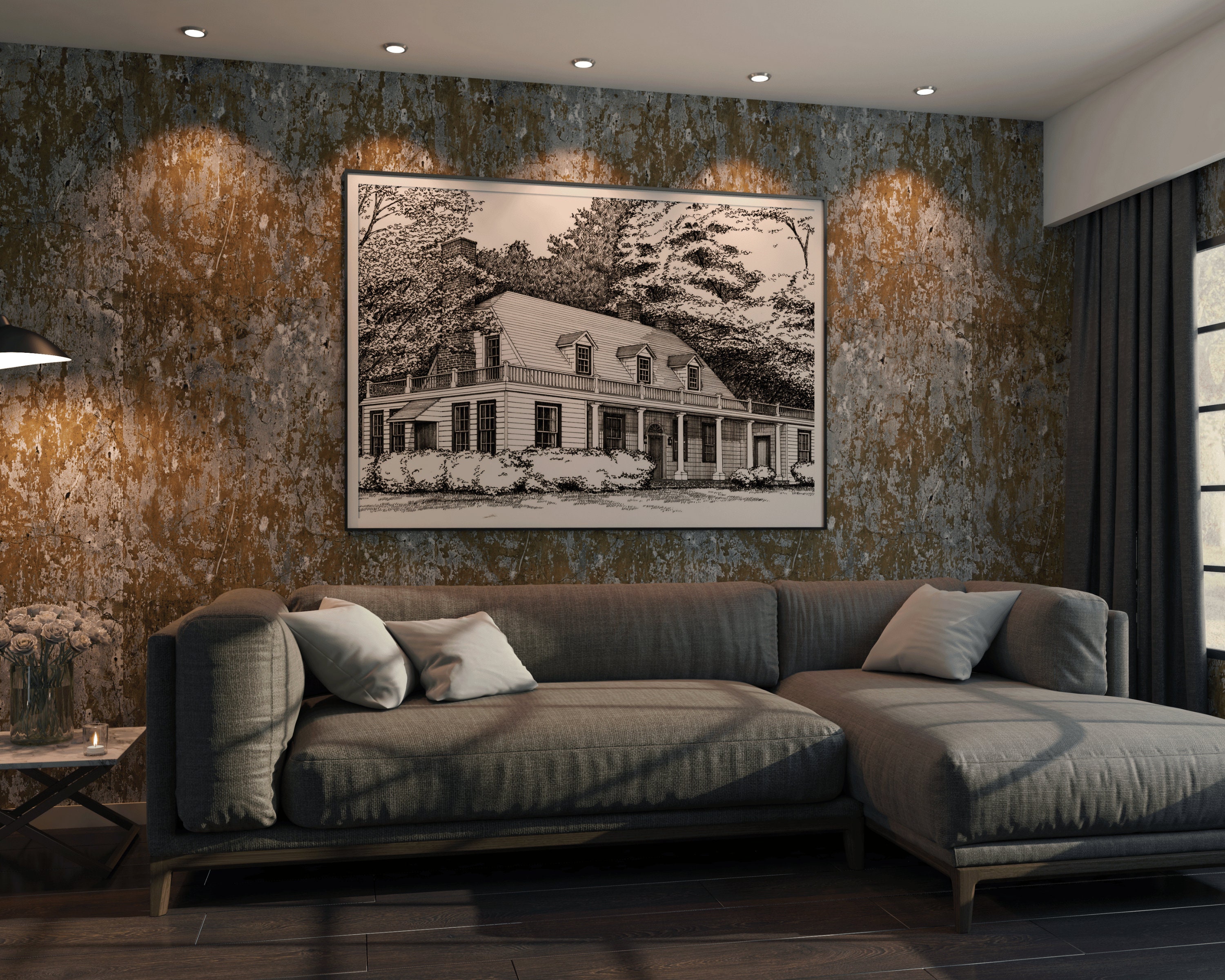 Lodge Wall Art Print Unframed Horizontal Rustic Wall Decor Print Cabin ...