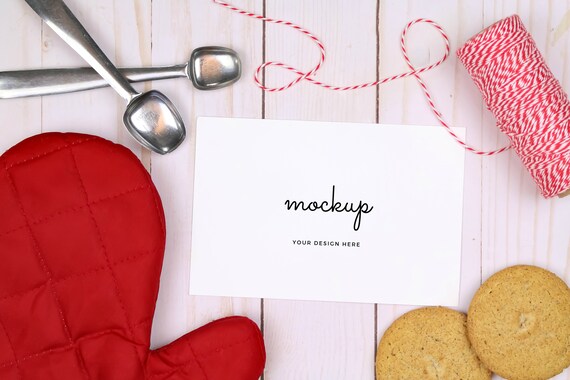 4x6 Recipe Card Mockup With Twine And Measuring Spoons Etsy