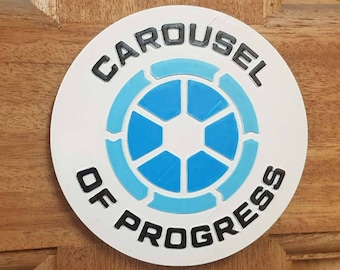 Disney Inspired Carousel Of Progress Signs Scale Model Replica