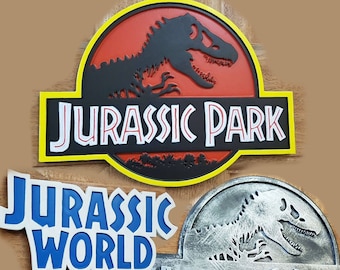 Jurassic Park And Jurassic World Inspired Logo Scale Model Replica