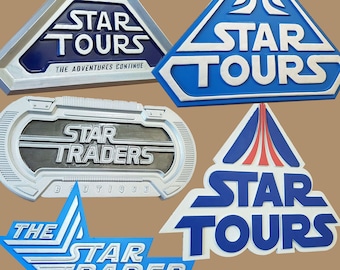 Disney Inspired Star Tours Ride Sign Scale Replica