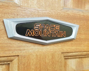 Space Mountain Disney Inspired Sign's Scale Replica