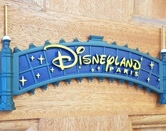 Disneyland Paris Inspired Theme Park Entrance Sign Scale Model Replica