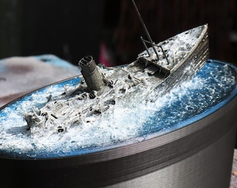 Raise the Titanic Inspired Titanic Diorama Scale Model Replica