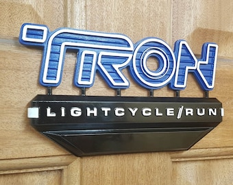 Tron Lightcycle Run Disney Inspired Ride Sign Scale Replica