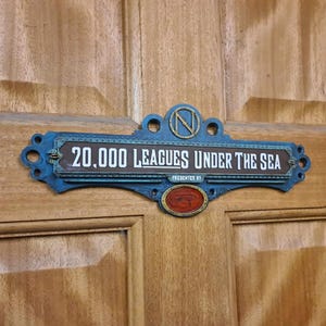 20,000 leagues under the sea inspired Ride Sign Scale Replica