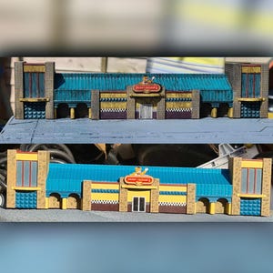 90s Pizza Restaurant Scale Model Diorama