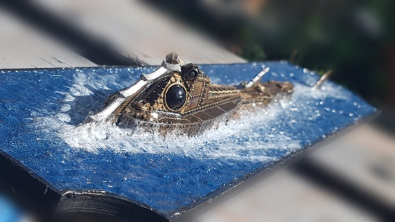 海底2万マイル ノーチラス号にインスパイアされた潜水艦ジオラマ