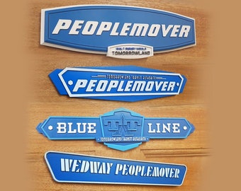 ウォルト・ディズニー・ワールドにインスパイアされたピープルムーバーの看板のスケールレプリカ