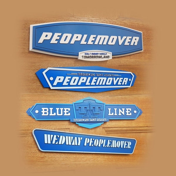 Walt Disney World Inspired Peoplemover Signs Scale Replica