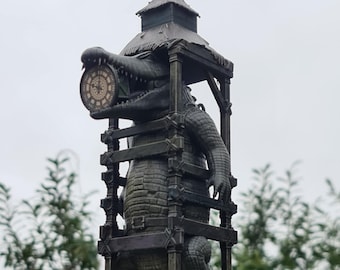 Crocodile Clock Tower Scale Model Replica Diorama