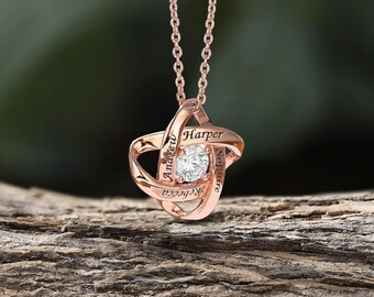 Rose Gold Sterling Silver Astronomical Necklace Galaxy CZ