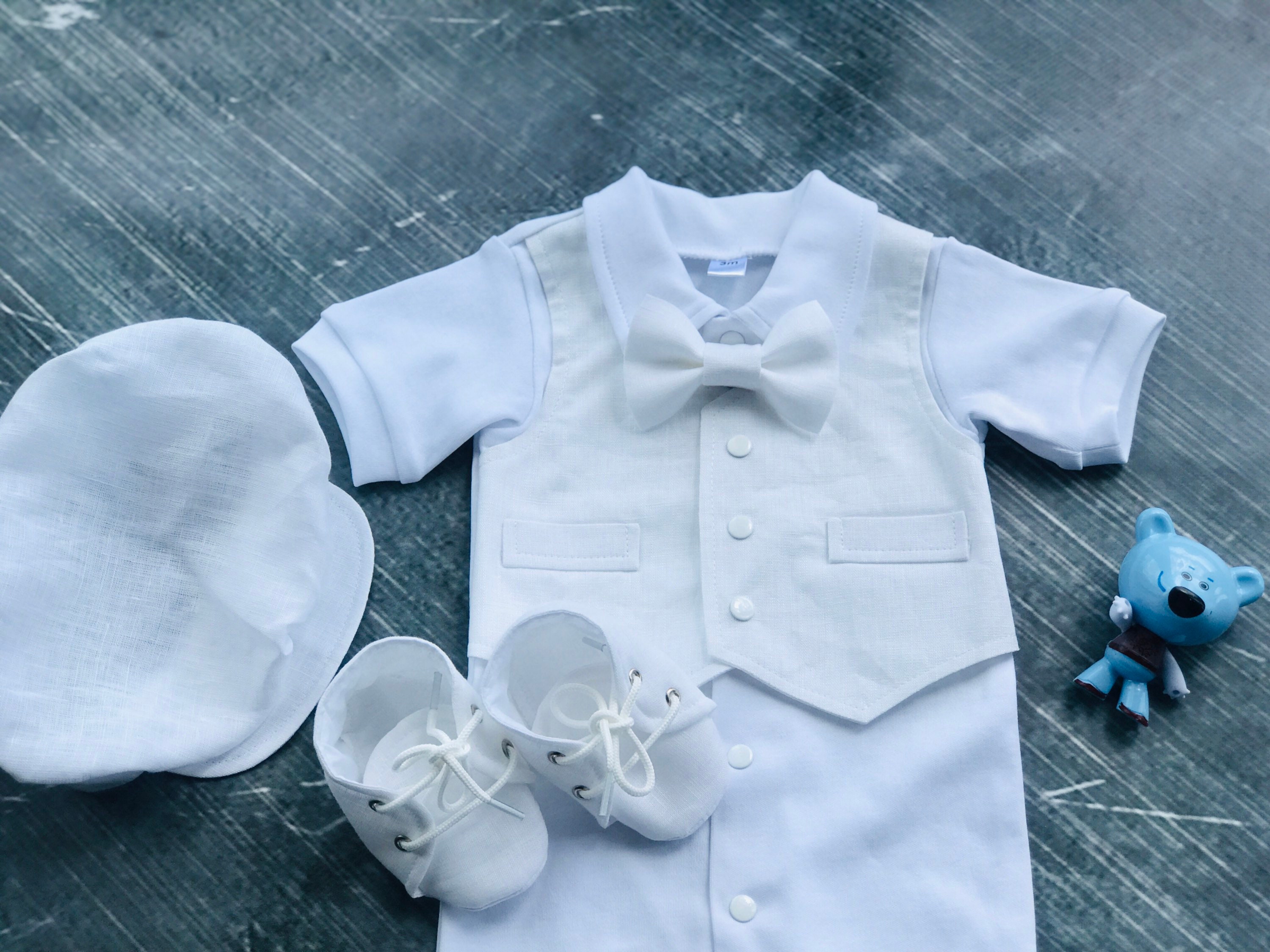 Baby boy baptism outfit SHORT sleeve baby boy christening | Etsy