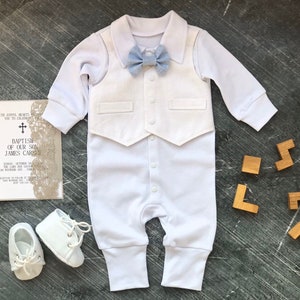 Baby Boy Baptism Outfit Long Sleeve, Baby Boy Christening Outfit White ...