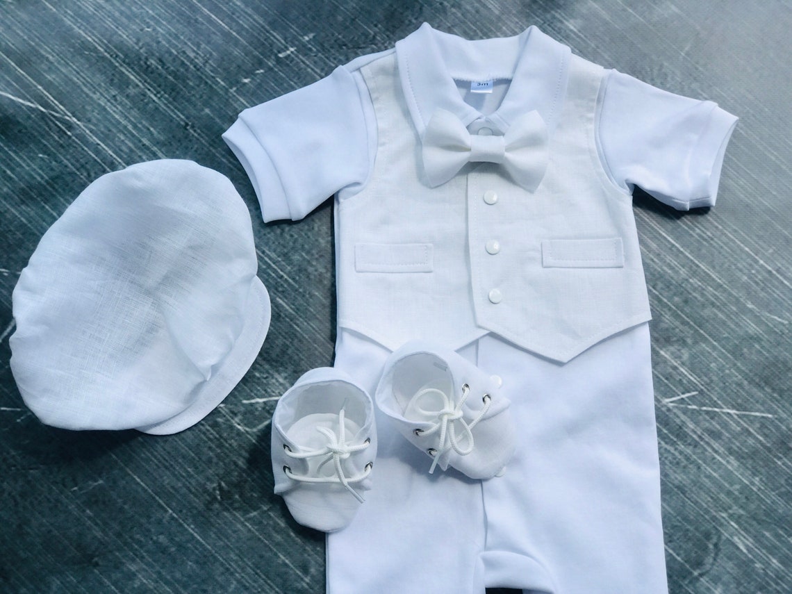Baby Boy Baptism Outfit SHORT Sleeve Baby Boy Christening | Etsy