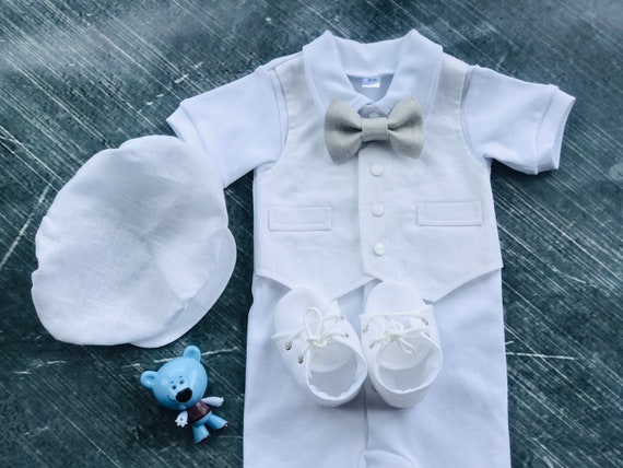 Baby Boy Baptism Outfit SHORT Sleeve Baby Boy Christening - Etsy