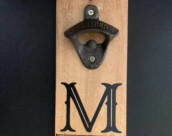 Fathers day gift/Bottle opener/Beer bottle opener/Groomsmen gifts/Personalized gift/Bottle opener wall mount/Gift for dad