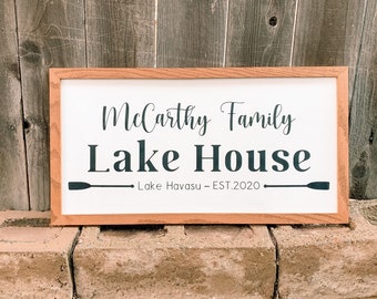 Personalized Lake House Sign| Lake House Sign| Lake House Decor|Custom lake house sign| Lake house wall art|Lake house wall decor|Lake decor
