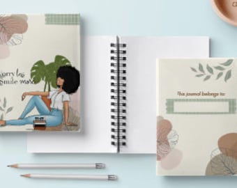 Worry Less Planner Cover |Printable Planner Cover | Notebook Covers| Journal Cover| Dashboard | PNG File|