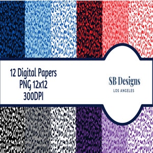 Colorful Leopard Digital Papers|Seamless Patters|Digital Backgrounds|Scrapbook Papers