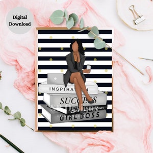 Inspirational Girl Boss Planner Cover |Printable Planner Cover | Notebook Covers| Journal Cover| Dashboard | PNG File