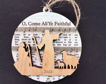 O, Come All Ye Faithful - Hymnal Ornament