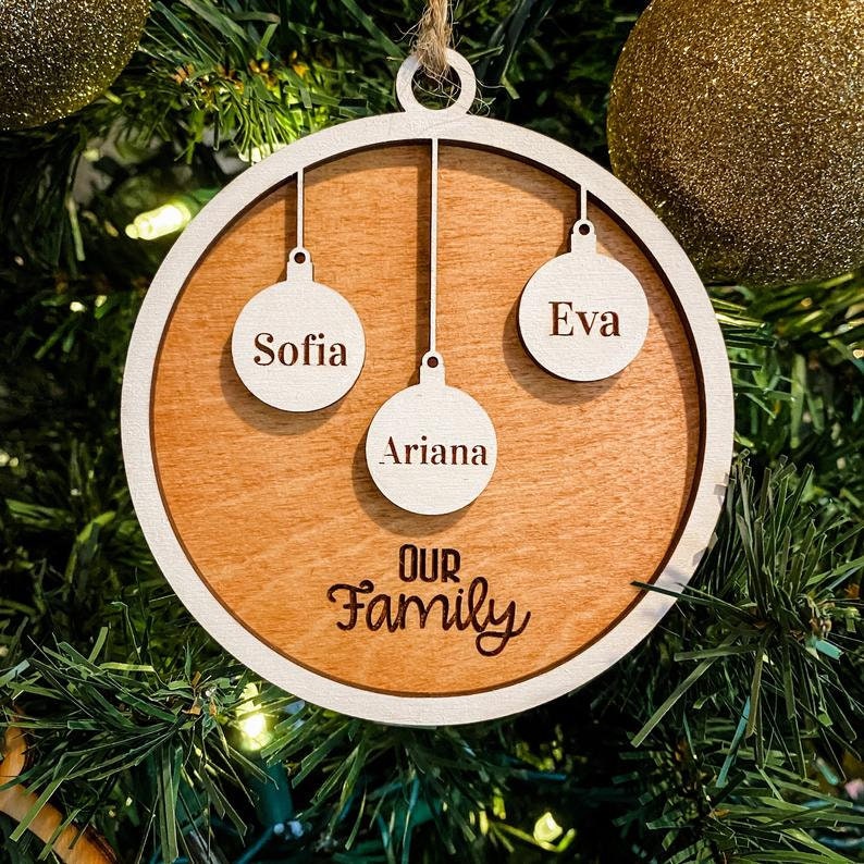 Custom Engraved Family Ornaments image 5